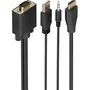 Aisens Cable Conversor HDMI a SVGA con Audio y USB, 2m, Negro